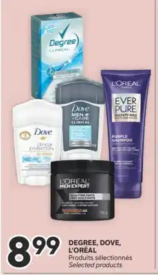 Brunet DEGREE, DOVE, L'ORÉAL Produits sélectionnés offer