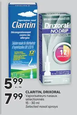 Brunet CLARITIN, DRIXORAL Vaporisateurs nasaux sélectionnés offer