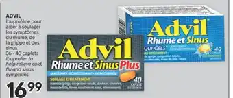 Brunet ADVIL Ibuprofène pour aider à soulager les symptômes du rhume, de la grippe et des sinus offer