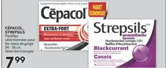 Brunet CÉPACOL, STREPSILS Pastilles sélectionnées pour les maux de gorge offer