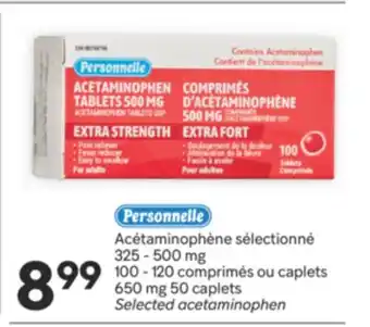 Brunet PERSONNELLE Acétaminophène sélectionné 325 - 500 mg offer