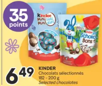 Brunet KINDER Chocolats sélectionnés offer