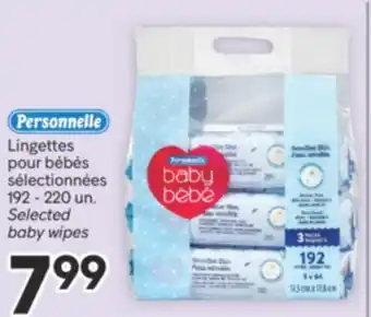 Brunet PERSONNELLE Lingettes pour bébés sélectionnées offer