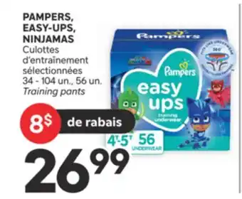 Brunet PAMPERS, EASY-UPS, NINJAMAS Culottes d'entraînement sélectionnées offer