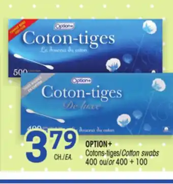 Uniprix OPTION+ Cotons-tiges/Cotton swabs offer