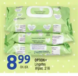 Uniprix OPTION+ Lingettes Wipes offer