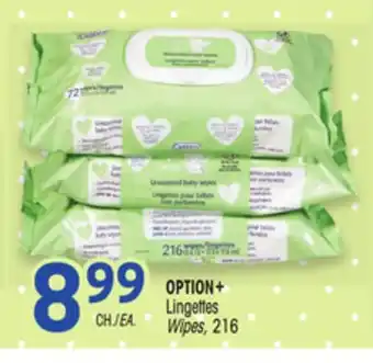 Uniprix OPTION+ Lingettes Wipes offer