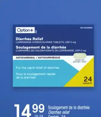 Uniprix OPTION+ Soulagement de la diarrhée/Diarrhea relief offer