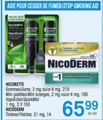 Uniprix NICORETTE Gommes/Gums / NICODERM Timbres/Patches, 21 mg, 14 offer