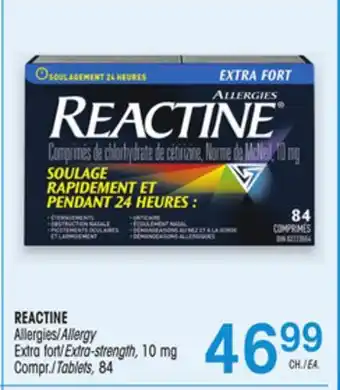 Uniprix REACTINE Allergies/Allergy Extra fort/Extra-strength, Compr./Tablets offer