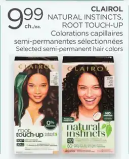 Proxim CLAIROL NATURAL INSTINCTS, ROOT TOUCH-UP Selected semi-permanent hair colors offer