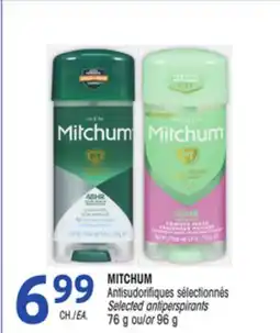 Uniprix MITCHUM Antisudorifiques sélectionnés/Selected antiperspirants offer