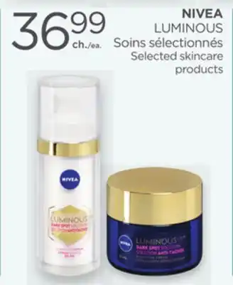 Proxim NIVEA LUMINOUS Selected skincare products offer