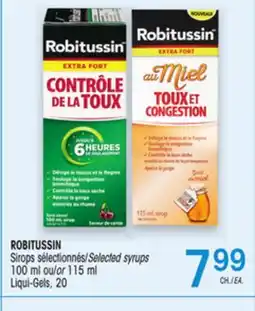 Uniprix ROBITUSSIN Sirops sélectionnés/Selected syrups offer