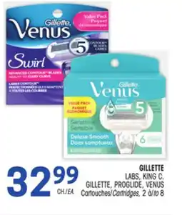 Uniprix GILLETTE LABS, KING C. GILLETTE, PROGLIDE, VENUS Cartouches/Cartridges offer