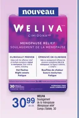 Uniprix WELIVA Soulagement de la ménopause/Menopause relief Compr./Tablets offer