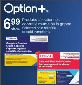 Proxim OPTION+ Selected pain relief flu or cold symptoms offer