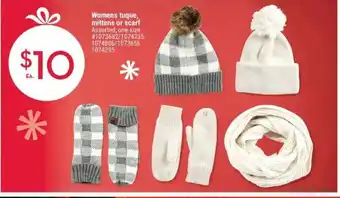 Giant Tiger Women's tuque mittens or scarf offer