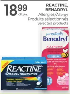 Proxim REACTINE, BENADRYL offer