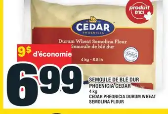 Super C SEMOULE DE BLÉ DUR PHOENICIA CEDAR | CEDAR PHEONICIA DURUM WHEAT SEMOLINA FLOUR offer