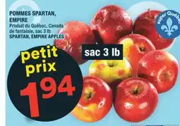 Super C POMMES SPARTAN, EMPIRE | SPARTAN, EMPIRE APPLES offer