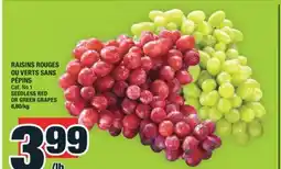 Super C RAISINS ROUGES OU VERTS SANS PÉPINS | SEEDLESS RED OR GREEN GRAPES offer