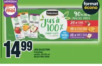 Super C JUS SELECTION | SELECTION JUICE offer