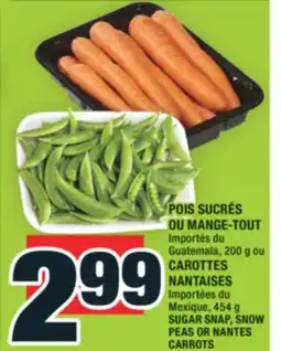 Super C POIS SUCRÉS OU MANGE-TOUT CAROTTES NANTAISES | SUGAR SNAP, SNOW PEAS OR NANTES offer