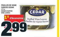 Super C FEUILLES DE VIGNE FARCIES CEDAR | CEDAR STUFFED VINE LEAVES offer