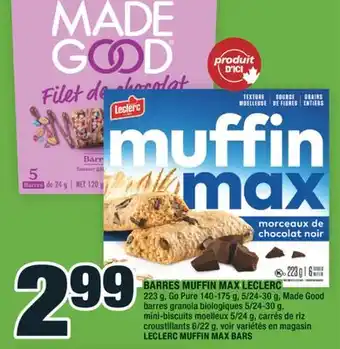 Super C BARRES MUFFIN MAX LECLERC offer