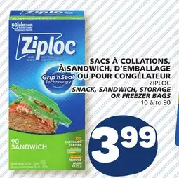 Marché Bonichoix ZIPLOC SNACK, SANDWICH, STORAGE OR FREEZER BAGS offer