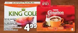 Marché Bonichoix KING COLE TEA BAGS OR HOT CHOCOLATE MIX offer