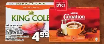 Marché Bonichoix KING COLE TEA BAGS OR HOT CHOCOLATE MIX offer