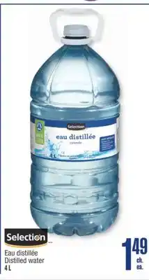 Jean Coutu SELECTION Distilled water offer