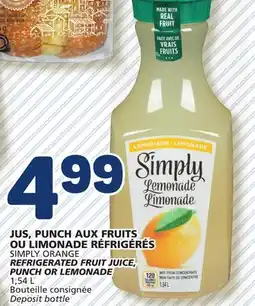 Marché Bonichoix SIMPLY ORANGE REFRIGERATED FRUIT JUICE, PUNCH OR LEMONADE offer