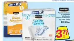 Jean Coutu SELECTION Selected facial tissues and paper towels offer