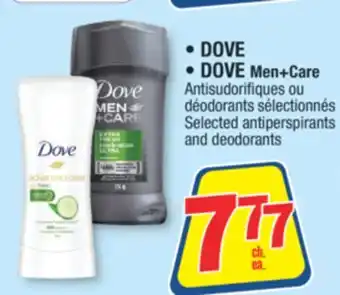 Jean Coutu Dove, DOVE Men+Care Selected antiperspirants and deodorants offer