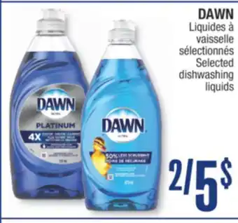 Jean Coutu DAWN Selected dishwashing liquids offer