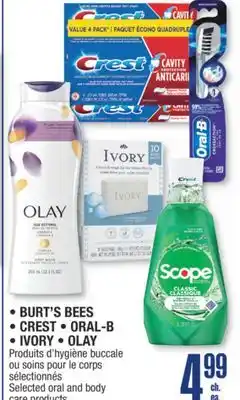 Jean Coutu BURT'S BEES, CREST, ORAL-B, IVORY, OLAY Selected oral and body care products offer