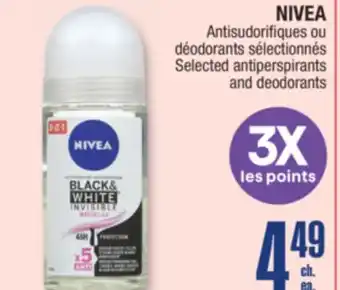 Jean Coutu NIVEA Selected antiperspirants and deodorants offer