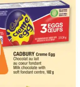 Jean Coutu CADBURY Creme Egg Milk chocolate with soft fondant centre offer