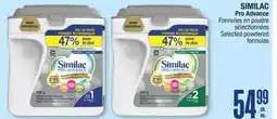 Jean Coutu SIMILAC Pro Advance Selected powdered formulas offer