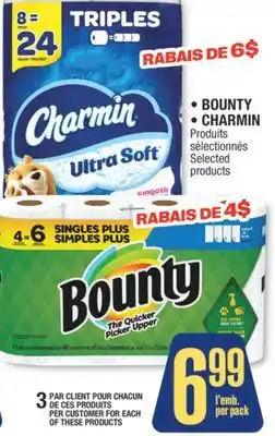 Jean Coutu BOUNTY, CHARMIN Selected products offer