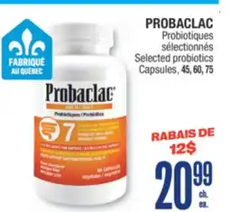 Jean Coutu PROBACLAC Selected probiotics offer