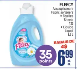 Jean Coutu FLEECY Fabric softeners offer