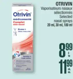 Jean Coutu OTRIVIN Selected nasal sprays offer