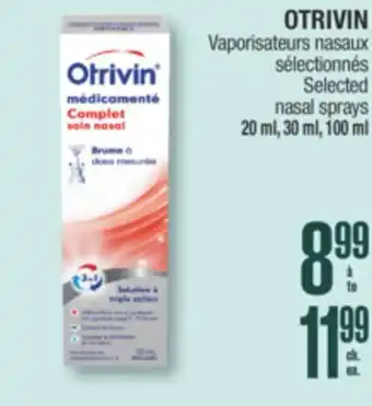 Jean Coutu OTRIVIN Selected nasal sprays offer