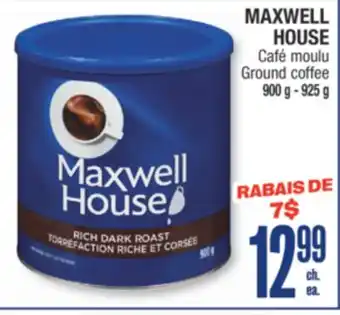 Jean Coutu MAXWELL HOUSE Ground coffee offer