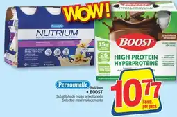 Jean Coutu PERSONNELLE, BOOST Selected meal replacements offer