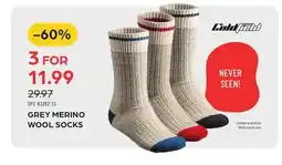 Pronature GREY MERINO WOOL SOCKS offer